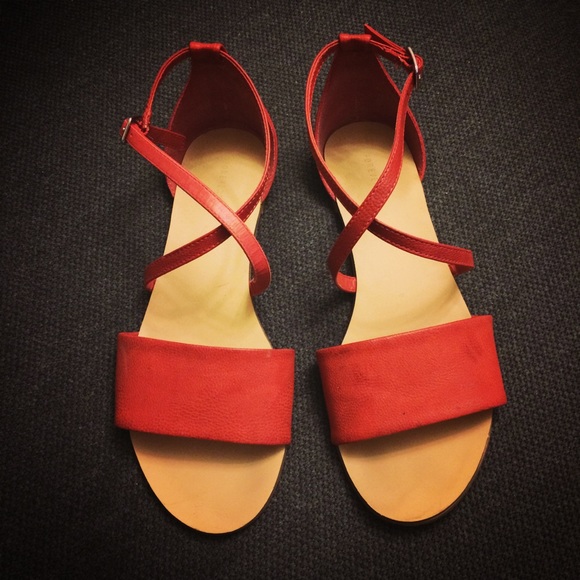 Forever 21 Shoes - Red Strappy Sandals