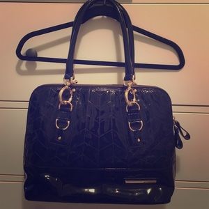 Goldenbleu Handbag Black Patent Leather