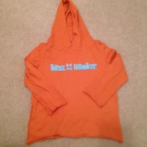TOO Cute! Orange lightweight hoodie! Brand is " Small Audience"