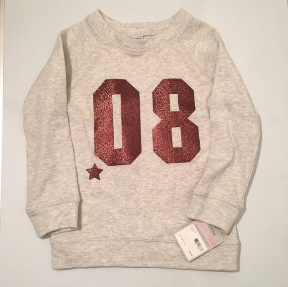 CARTERS•Sparkle '08 cotton Sweatshirt🔺