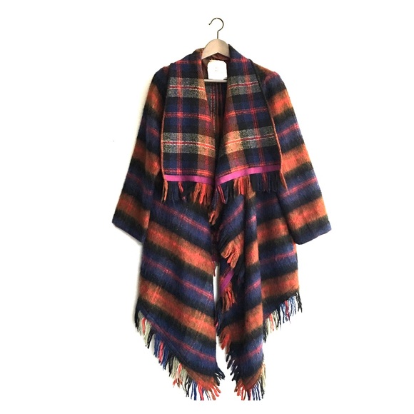 Anthropologie Fringe Sweater Coat