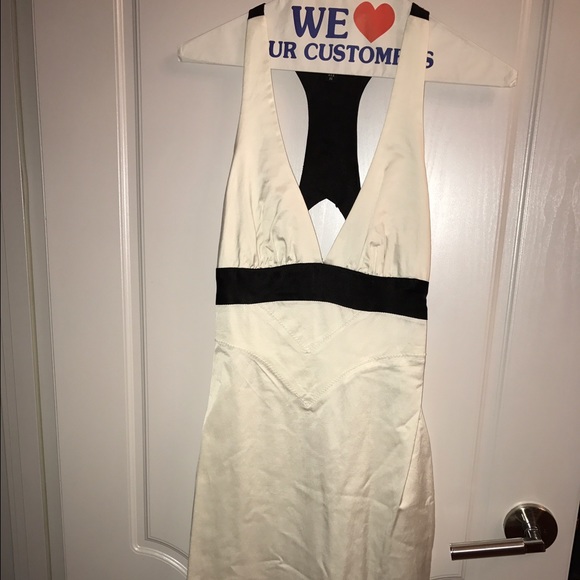 Bebe white black cocktail dress Sz XS