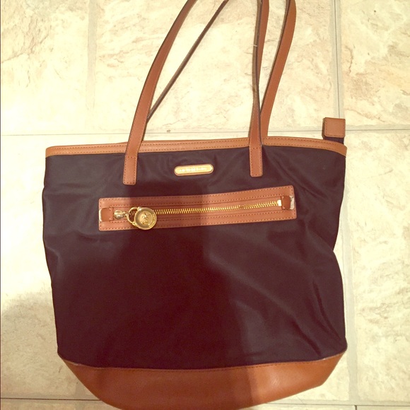 Michael Kors medium tote bag - black and cognac