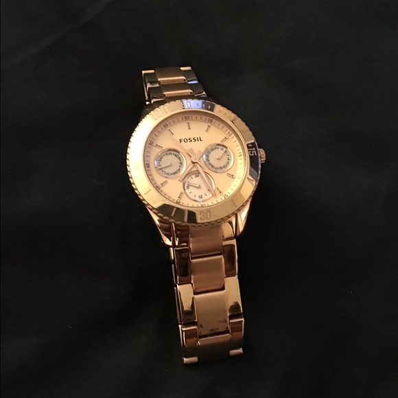 Rose Gold Fossil Watch