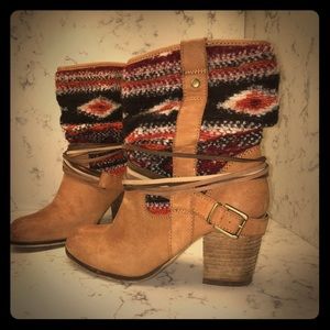 Western Aztec Ankle Booties