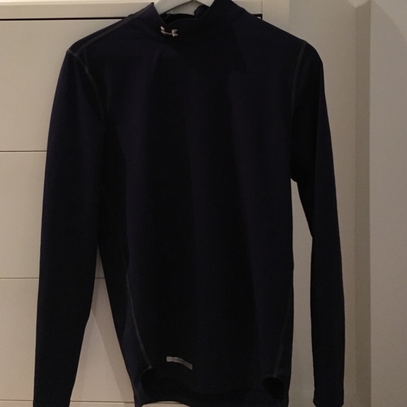 UNDERARMOR COLDGEAR FITTED D-BLUE LONG SLEEVE MENS