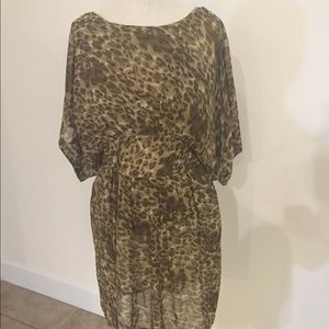 Sexy sheer Leopard print dress