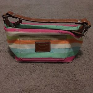 Mini Watercolor Striped Coach Bag