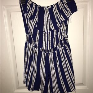 Navy/ white romper