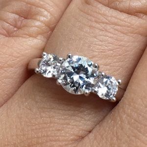 Cubic Zirconia 1.75 CT. T.W. 3-Stone Engagement