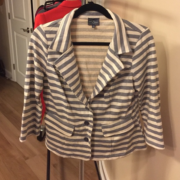 Striped cotton blazer