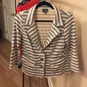 Striped cotton blazer