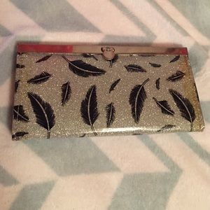 Sparkly feather wallet