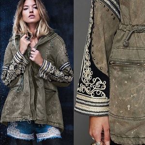 ISO Free People Military golden quills parka