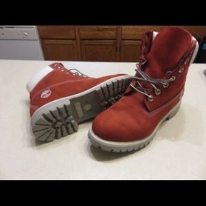 Men's Red Timberland Boots