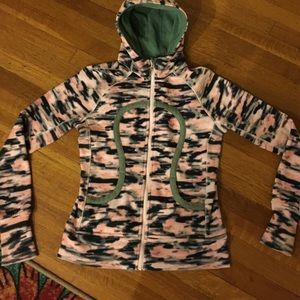 Lululemon pink camo scuba hoodie