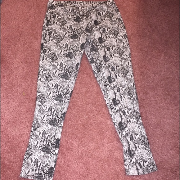 PRINT leggings black/ grey