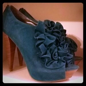 Charlotte Russe Ruffled Wedges