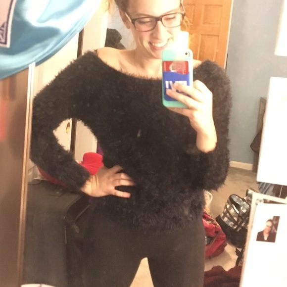 Black Fuzzy Sweater