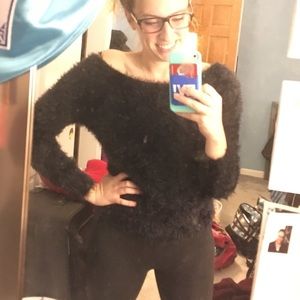 Black Fuzzy Sweater