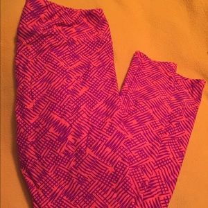 Coral and Purple TC LulaRoe leggings