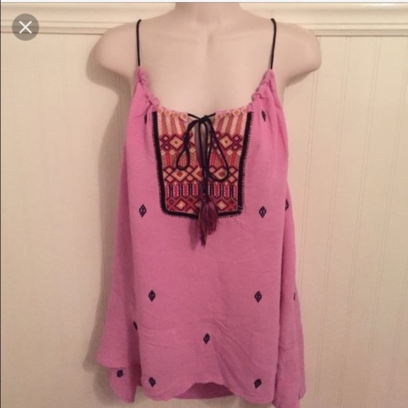 Anthropologie Lavender Beaded Blouse