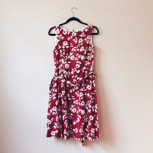 Anne Klein red floral dress