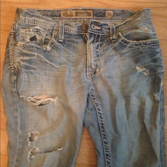 Distressed Buckle BKE Fulton Men's Jeans