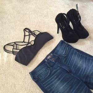 Hollister High rise cropped skinnies