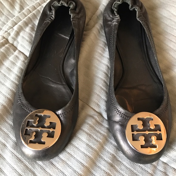 Size 10 Black Tori Burch Flats