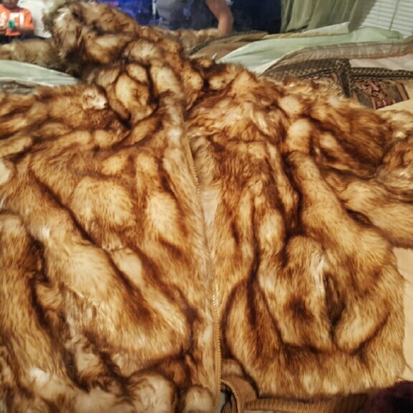 Faux fur chinchilla jacket