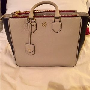 Tory Burch Beige and Black Handbag