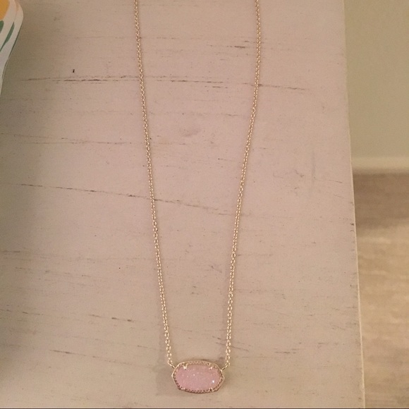 Kendra Scott Elisa pendant light pink drusy