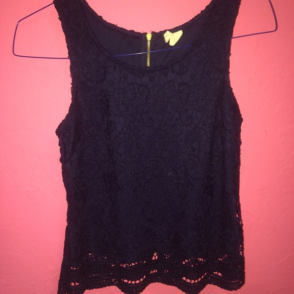 Blue lace top
