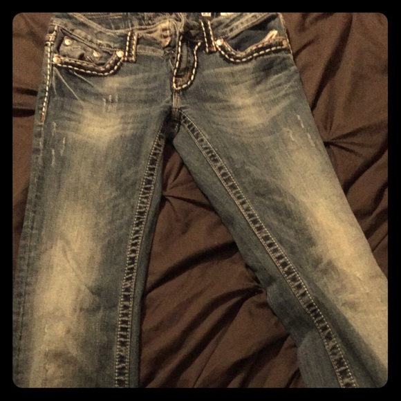 Slightly worn miss me jeans