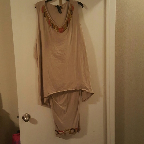 Tan beaded set