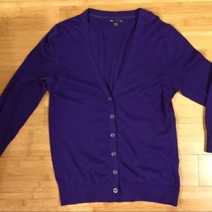 Final sale. Must go! Gap purple 3/4 cardigan