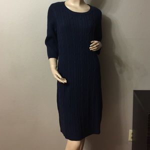 😍NWOT NAVY BLUE LONG SWEATER DRESS😍
