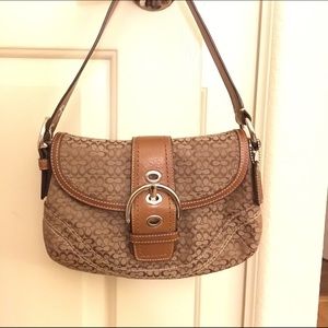 Coach Small Shoulder Bag in Khaki - F12308