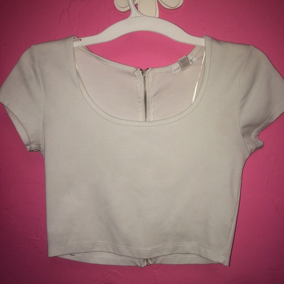 White crop top