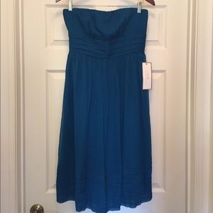 JCrew Strapless Silk Chiffon Dress