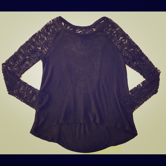 High-low lace blouse