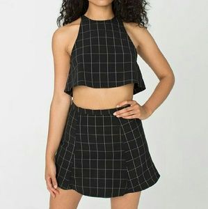 American Apparel Lu Lu Mini Grid Skirt
