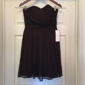 JCrew Strapless Silk Chiffon Dress