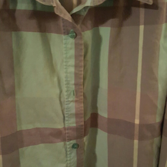 Blue plaid button down - Picture 2 of 2