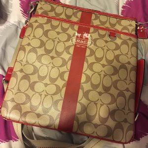 Red coach crossbody