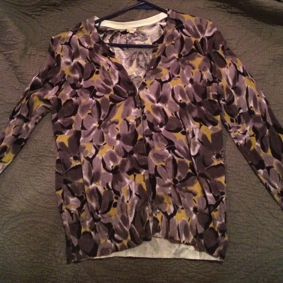 Floral J. Crew cardigan