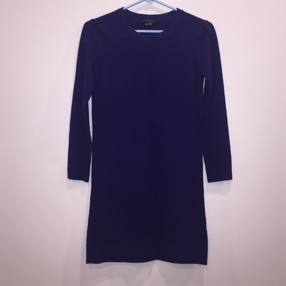 Cashmere Theory sweater dress in deep purple