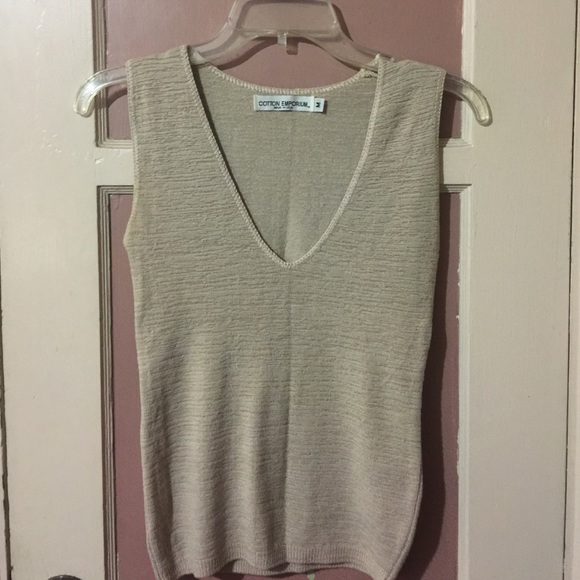Cotton Emporium V Neck Sweater Vest