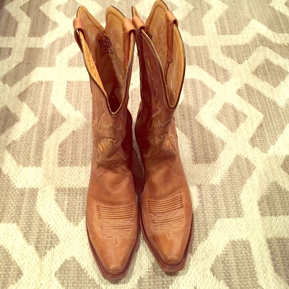 Leather cowboy boots